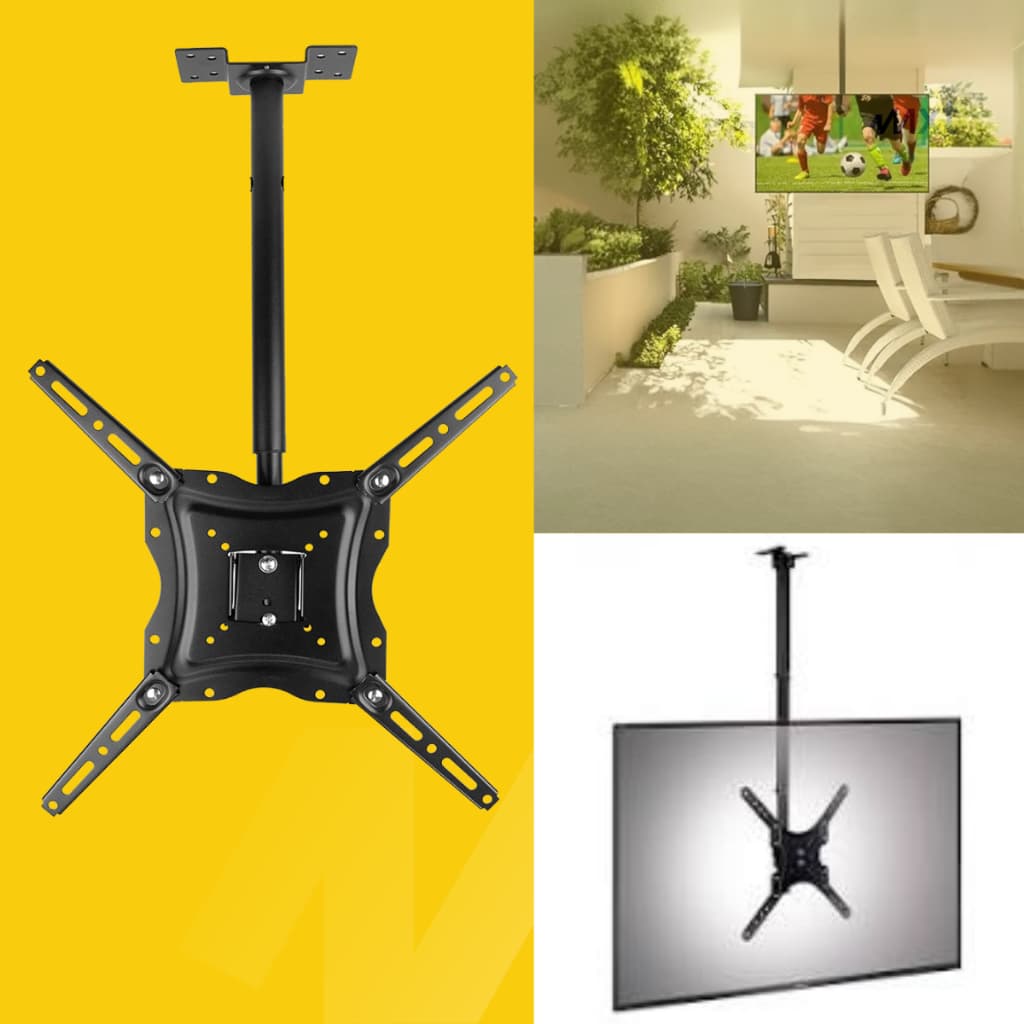 Suporte Articulado de Teto para TV MXT 23 a 55 Polegadas até 25kg VESA Inclinação Ajustável e Altura até 80cm