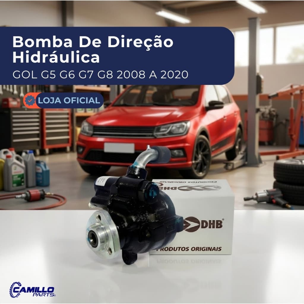 Bomba Direção Hidráulica DHB Volkswagen Gol Voyage Saveiro G5 G6 G7 G8 2008 a 2015