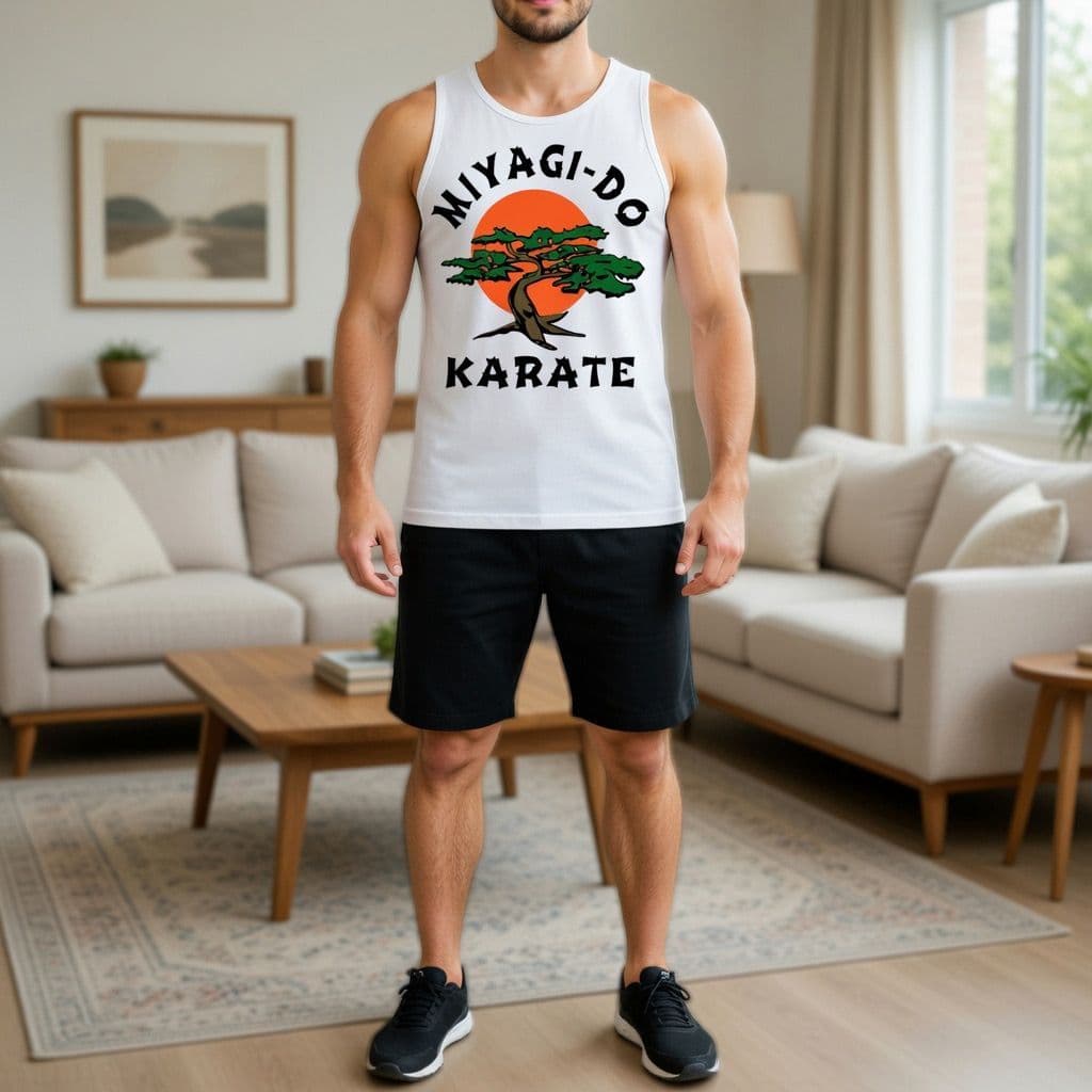 Regata Cobra Kai Karatê Artes Marciais Myagi Camisa Masculina