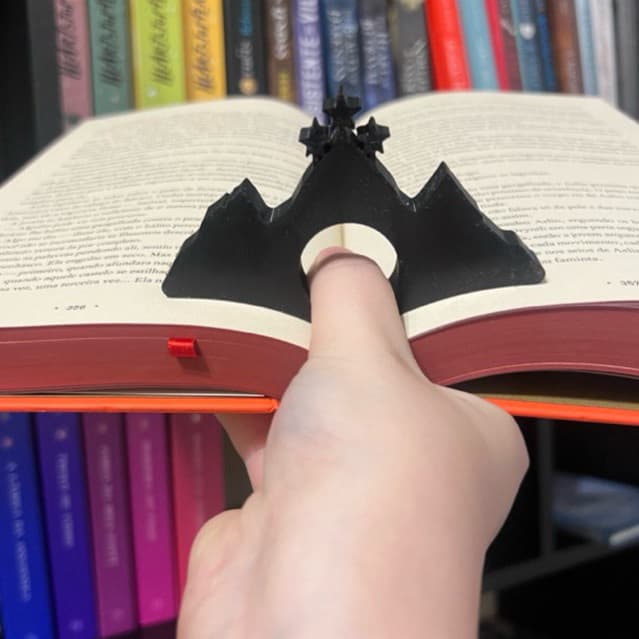 Suporte Dedo para Página Livro | Anel de Dedão Leitura | Acotar Corte de Espinhos e Rosas