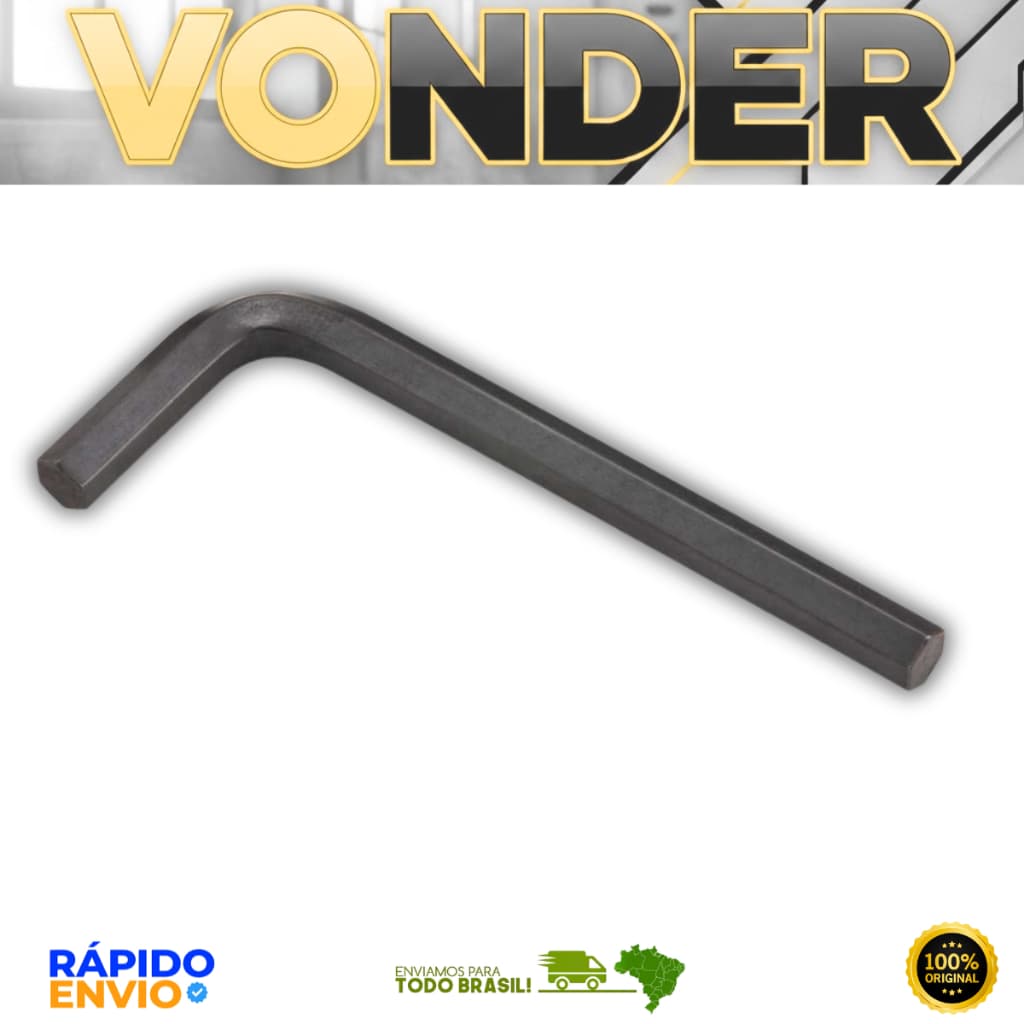 Chave Allen 8mm Vonder Profissional Aço Cr-V Alta Resistência Original Oferta Premium