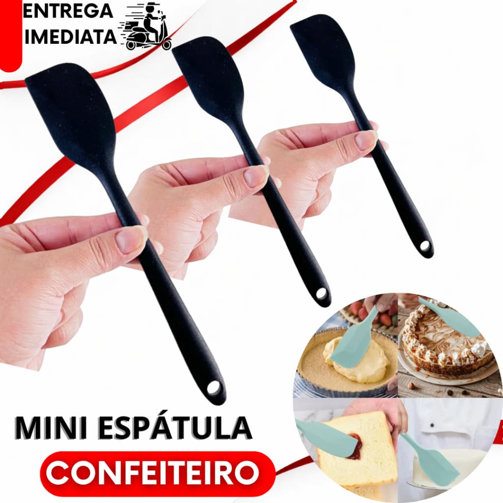 Mini Espátula Raspadora 1/2/3/4/6 Peças de Silicone Reta Confeiteiro Silicone Pão Duro