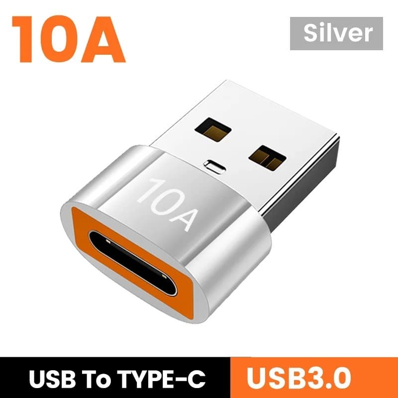 Conversor Usb para Tipo c Conversor de Carga Rápida PD 10A, Suporte a Transmissão de Áudio e Dados 1pc