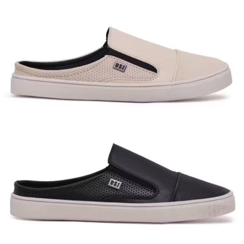 Kit 2 Mocassim Mule Slip On Sapatenis Confrotavel Tenis Casual Masculino