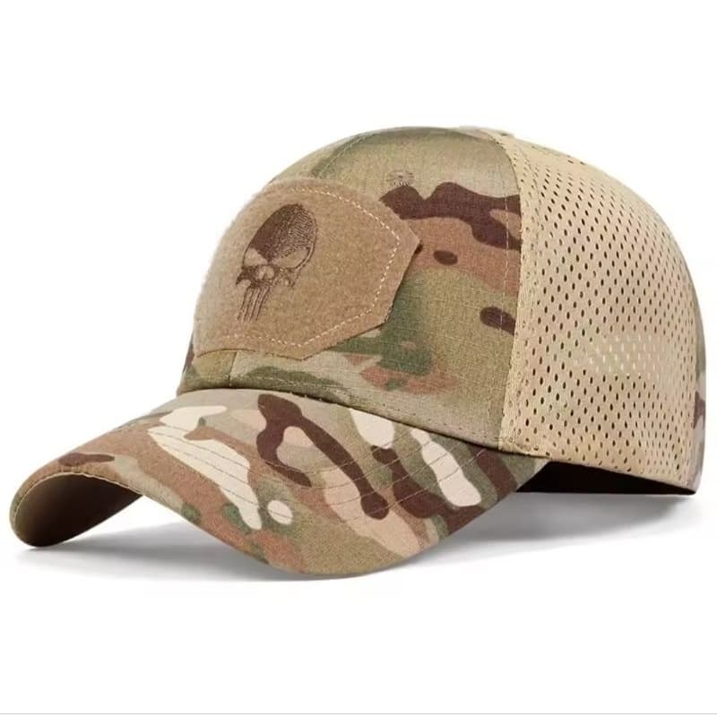 Boné Tático Militar Skull – Respirável Ajustável | Estilo Militar