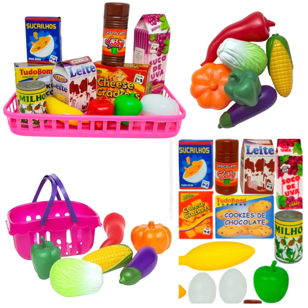 MEP Mercado mini Mercadinho + Frutinha Plástico Comidinhas FAZ DE CONTA