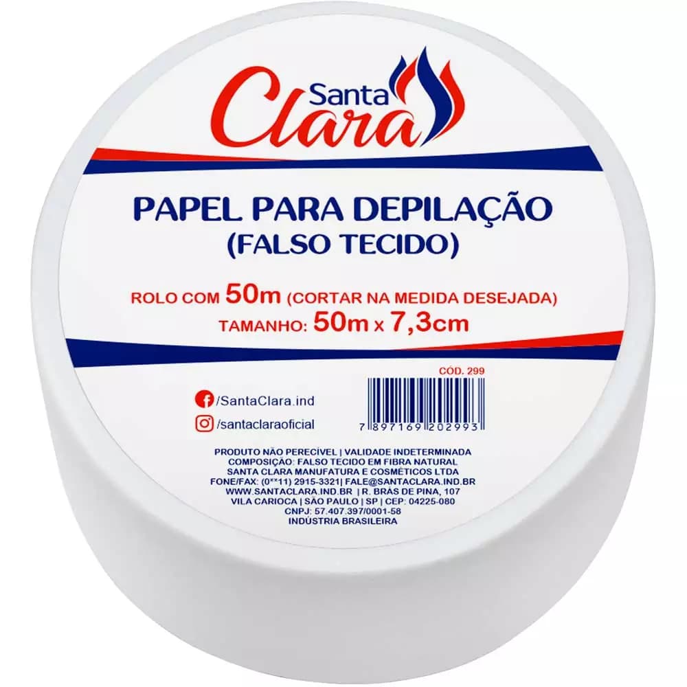 PAPEL PARA DEPILAÇÃO FALSO TECIDO | LINHA BRANCA 50m!