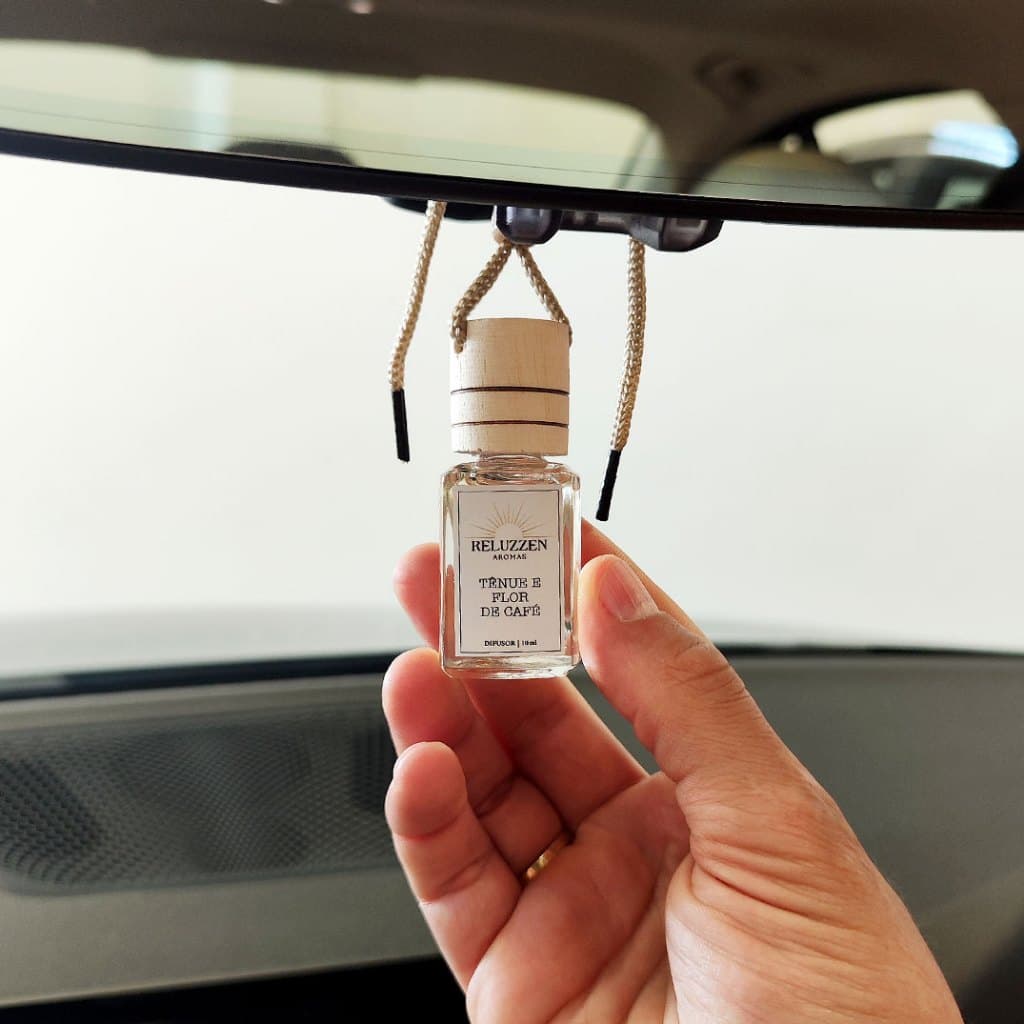 Kit Cheirinho para Carro Tênue Flor de Café Aromatizador Automotivo Difusor com Refil Retrovisor
