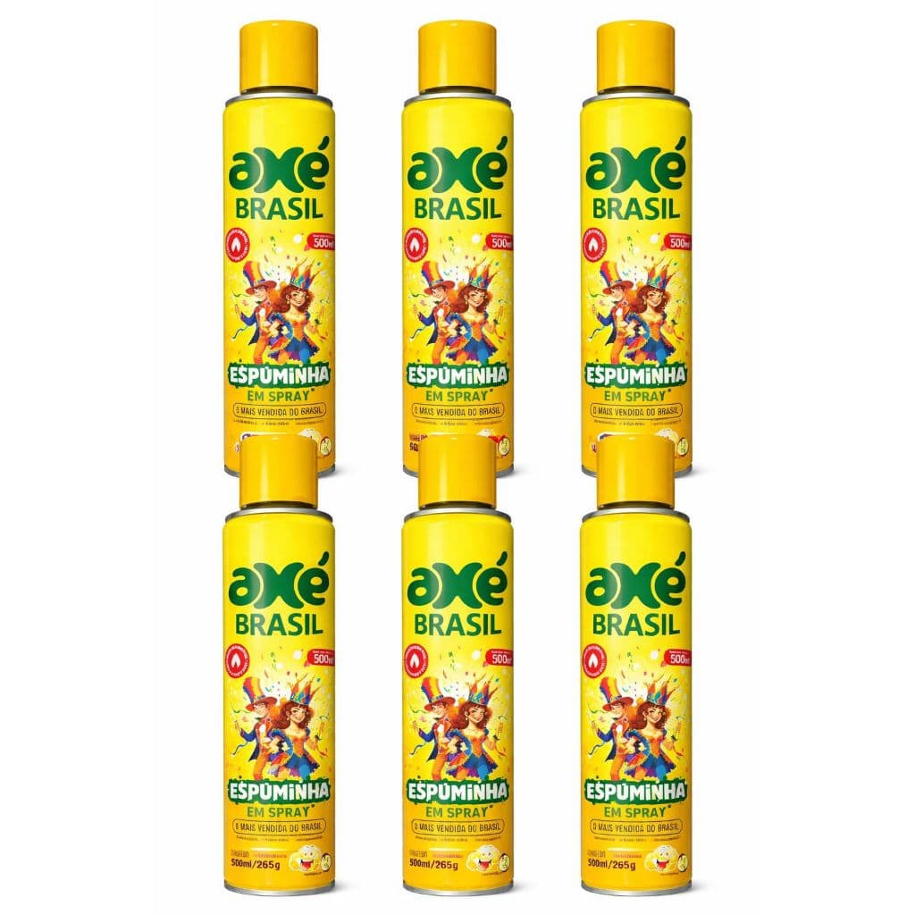 Kit 6 Spray De Espuma Carnaval Neve Slime Festa 500ml Festas e Decorações Alegria e Diversão