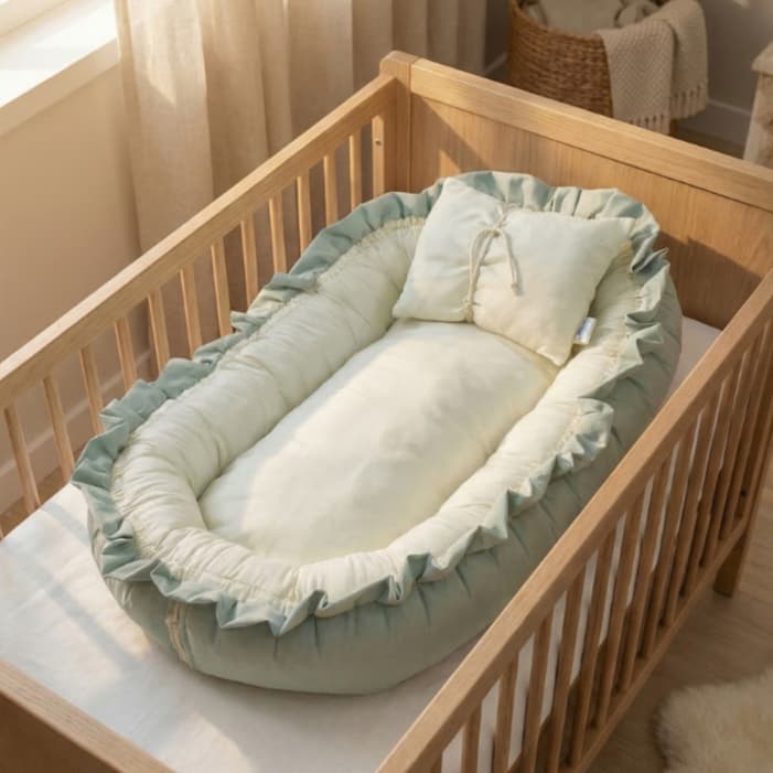 Ninho Redutor de Berço Soft com Travesseiro Enxoval de Bebê