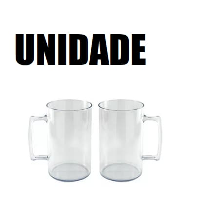 CANECA ACRÍLICA TRANSPARENTE 200ml unidade