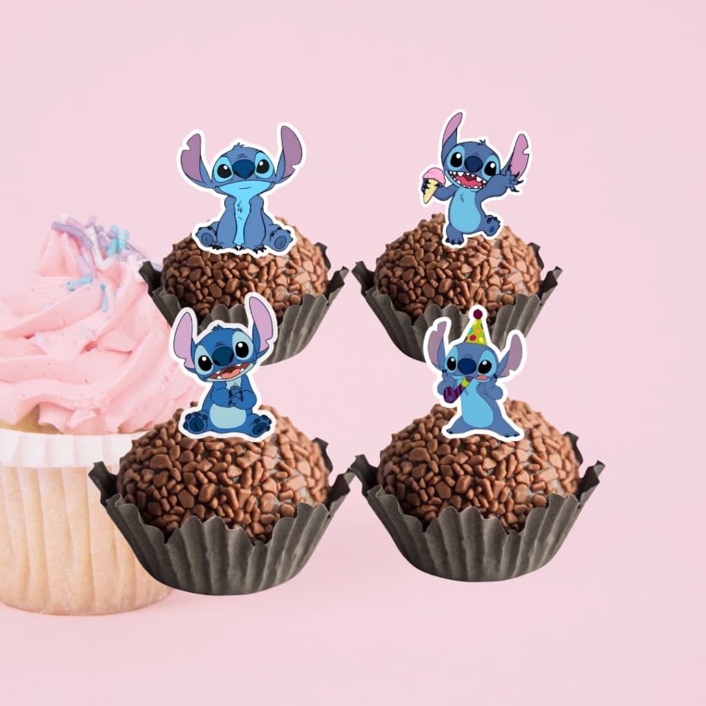 Tag para Docinho Stich– Topper Brigadeiro Festa Infantil
