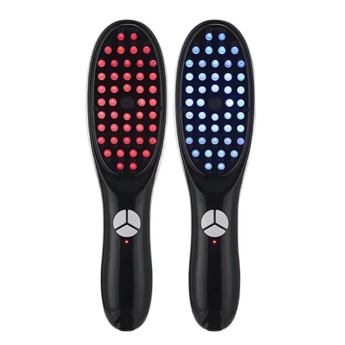 Escova Massageador Elétrico Capilar LED Vibratório Estimulador