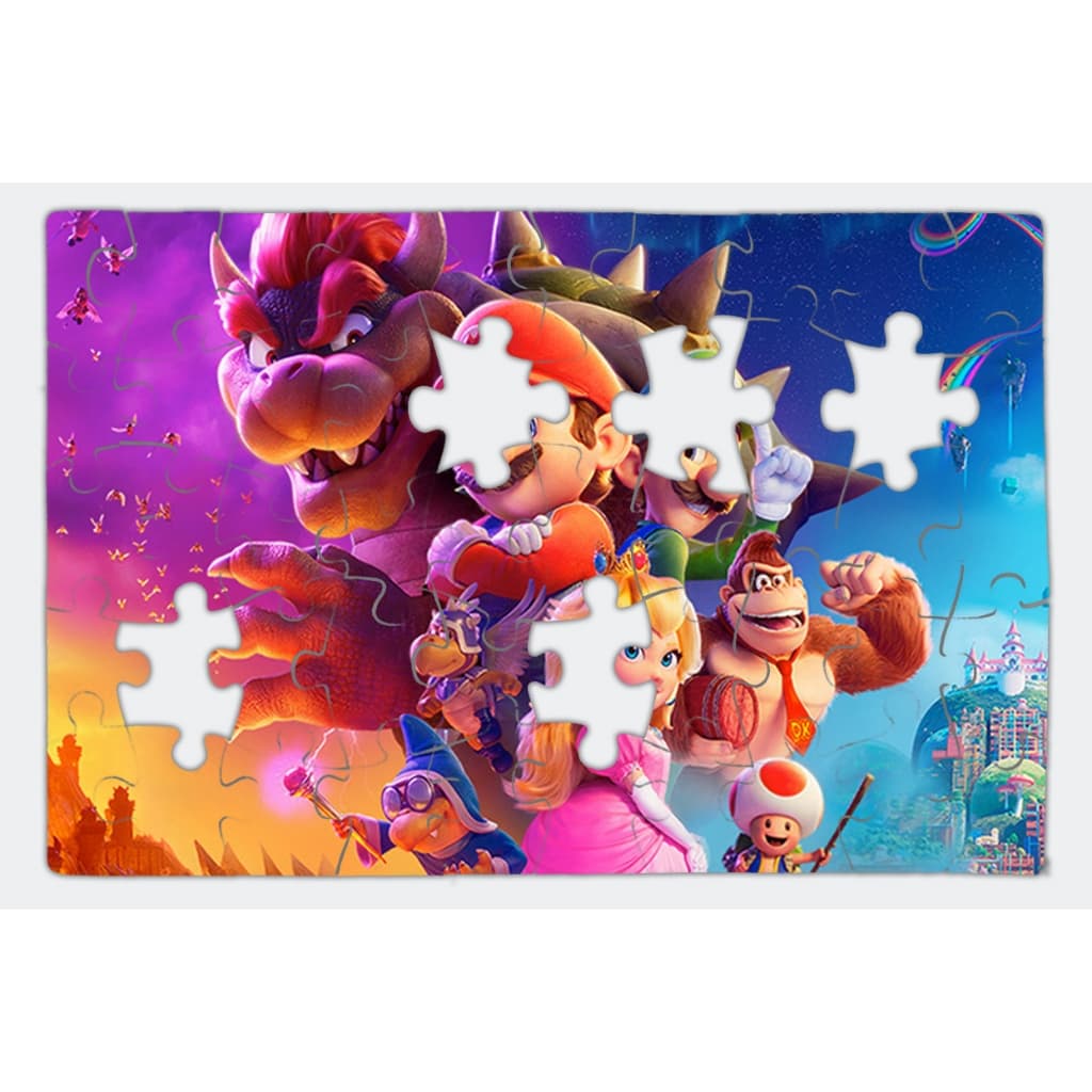 Quebra-Cabeça Mario Bross Nintendo switch  Infantil 50 Peças  Educativo e Divertido