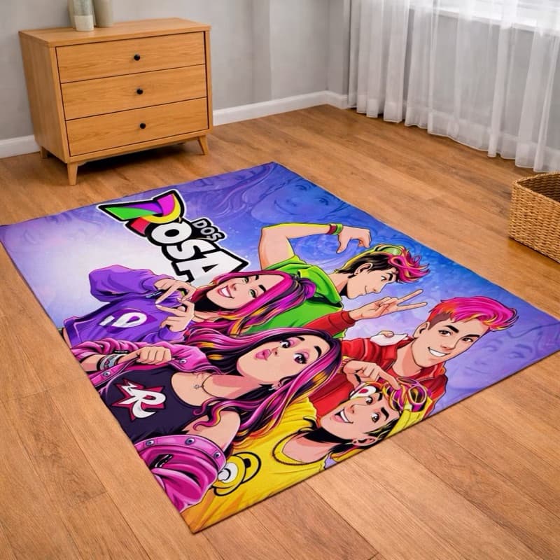 TAPETE DECORATIVO INFANTIL DOS ROSA EMILLY VICK AVELUDADO TAMANHO 130X100