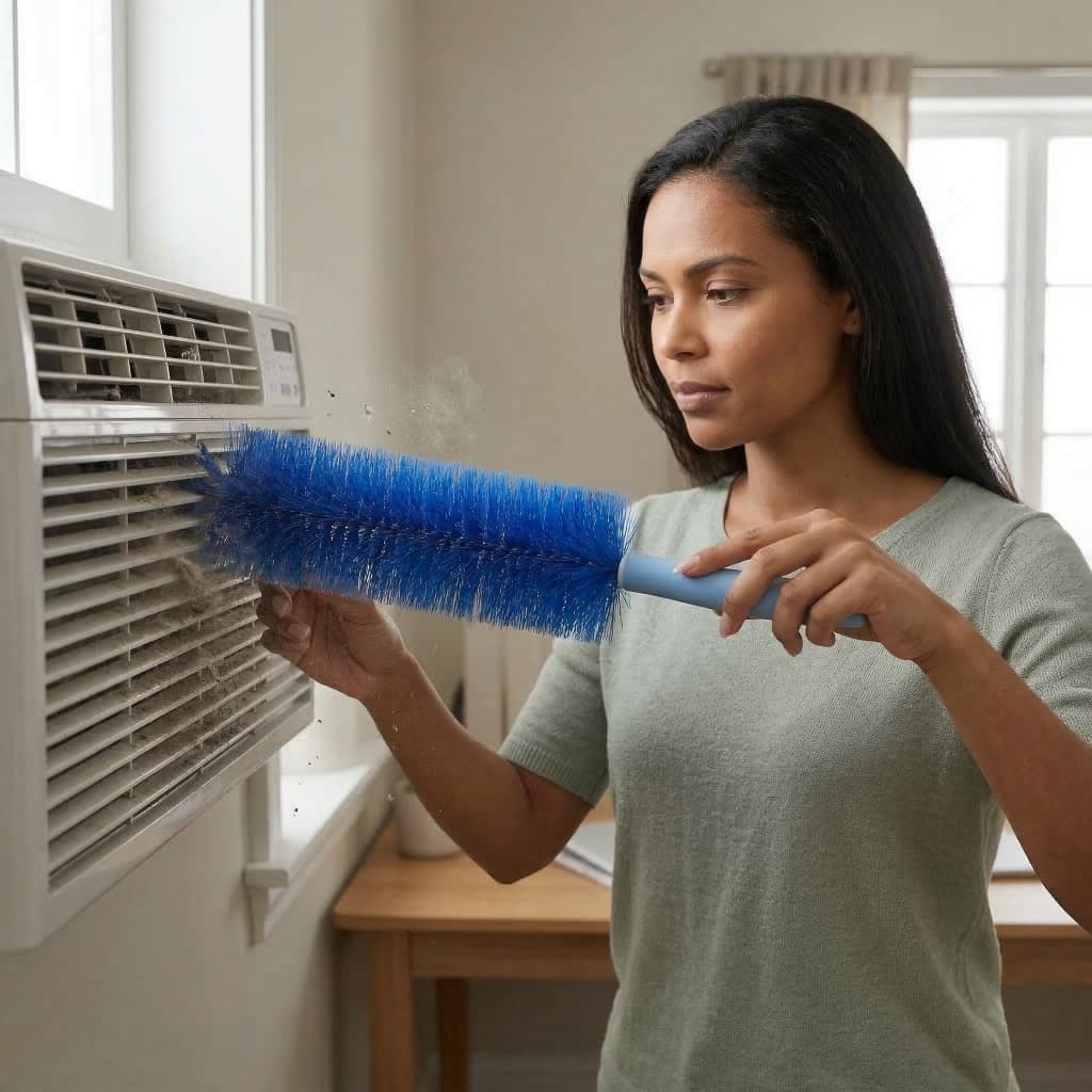 Escova de Limpeza para Ventilador Pincel de Limpeza Removedor de Poeira para Ar-Condicionado, Móveis, Persianas