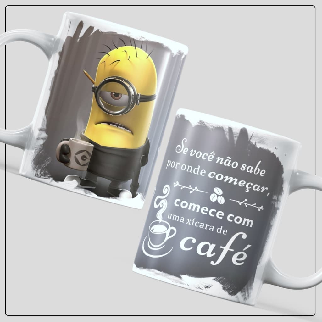Caneca minions Se você não sabe por onde começar, comece com uma xícara de café - Envio Imediato