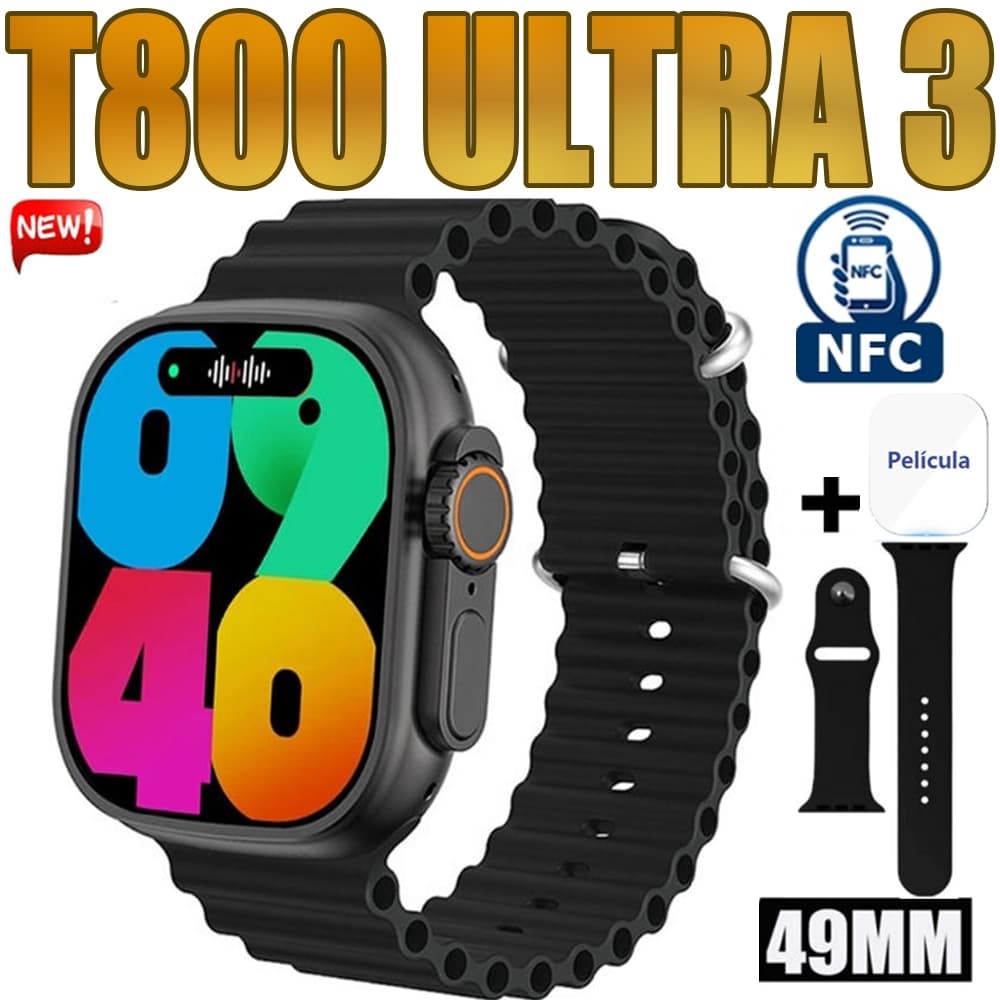 2026 Smartwatch IWO 16 Ultra T800 Ultra 3 NFC Série 10 Bluetooth Rastreador De Chamadas Impermeável