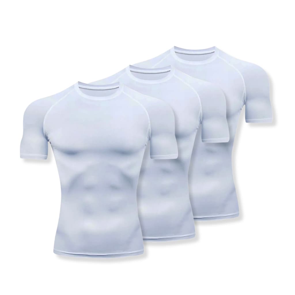 Kit 3 Camisas de Compressão Dry Fit Treino Academia RashGuard Manga Curta Fitness