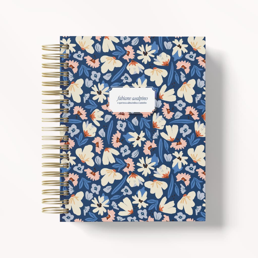 Caderno Floral Feminino Personalizado A5 Pautado Papelaria Criativa Presente Diário Escola Faculdade