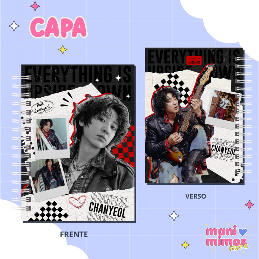 Caderno Kpop Chanyeol EXO | Caderno A5 ou Universitário