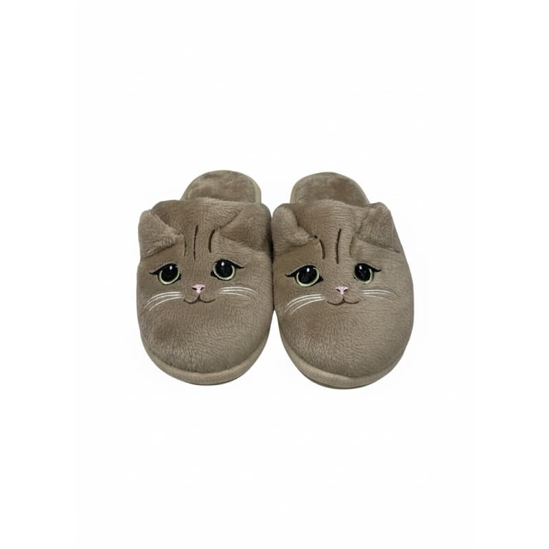Pantufa Gatinho Super Macia | Chinelo de Casa Feminino Confortável Antiderrapante