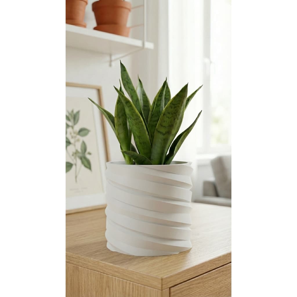 Vaso Decorativo Moderno para Plantas | Vaso para Suculentas e Cactos | Branco Preto Cappuccino