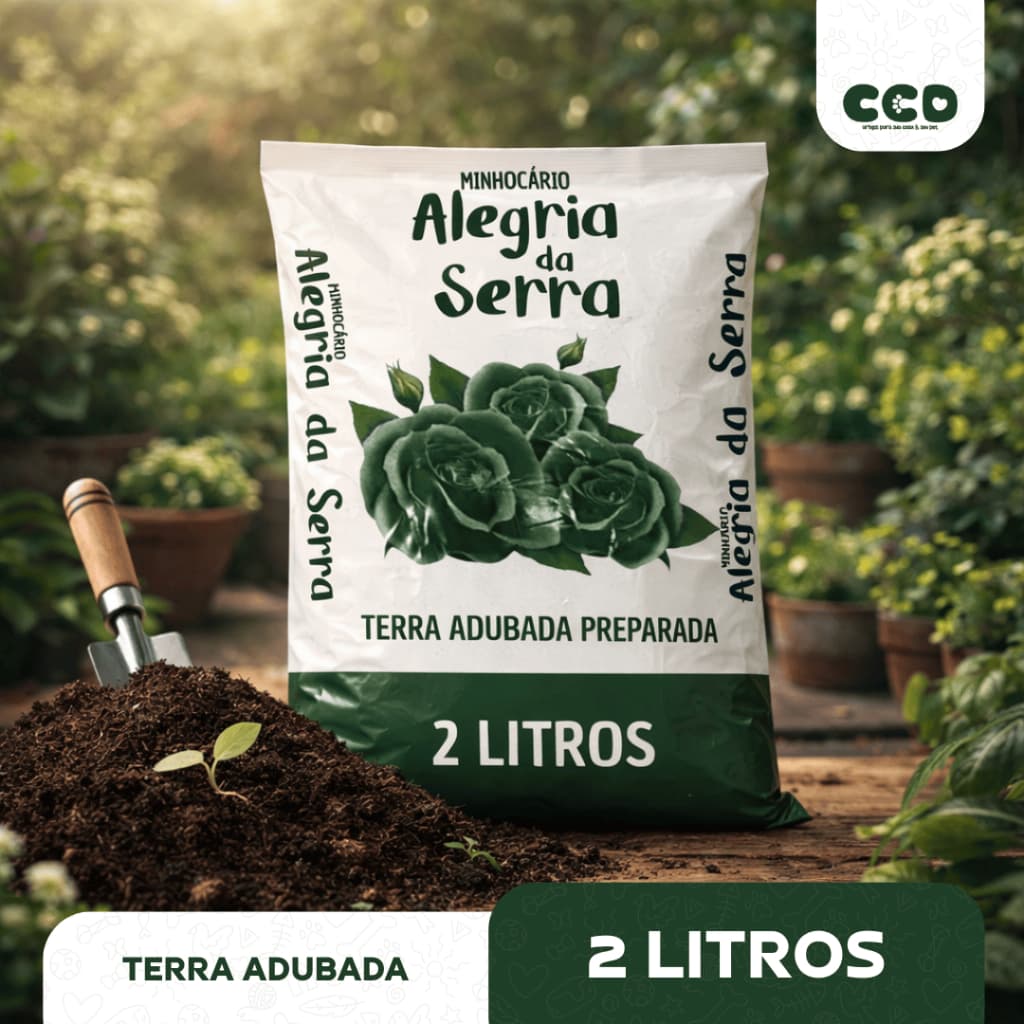 Terra Adubada Orgânica Alegria da Serra 2L/1KG