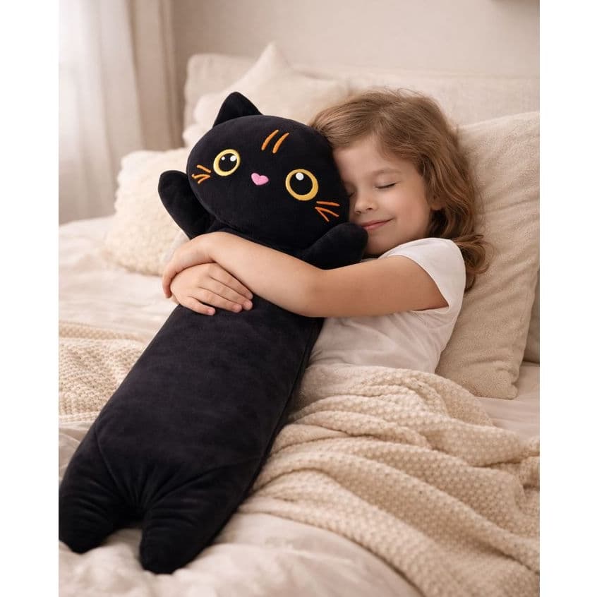 Xuxão Gato 75cm Almofada Pelúcia Apoio Gigante Super Macia Exclusivo