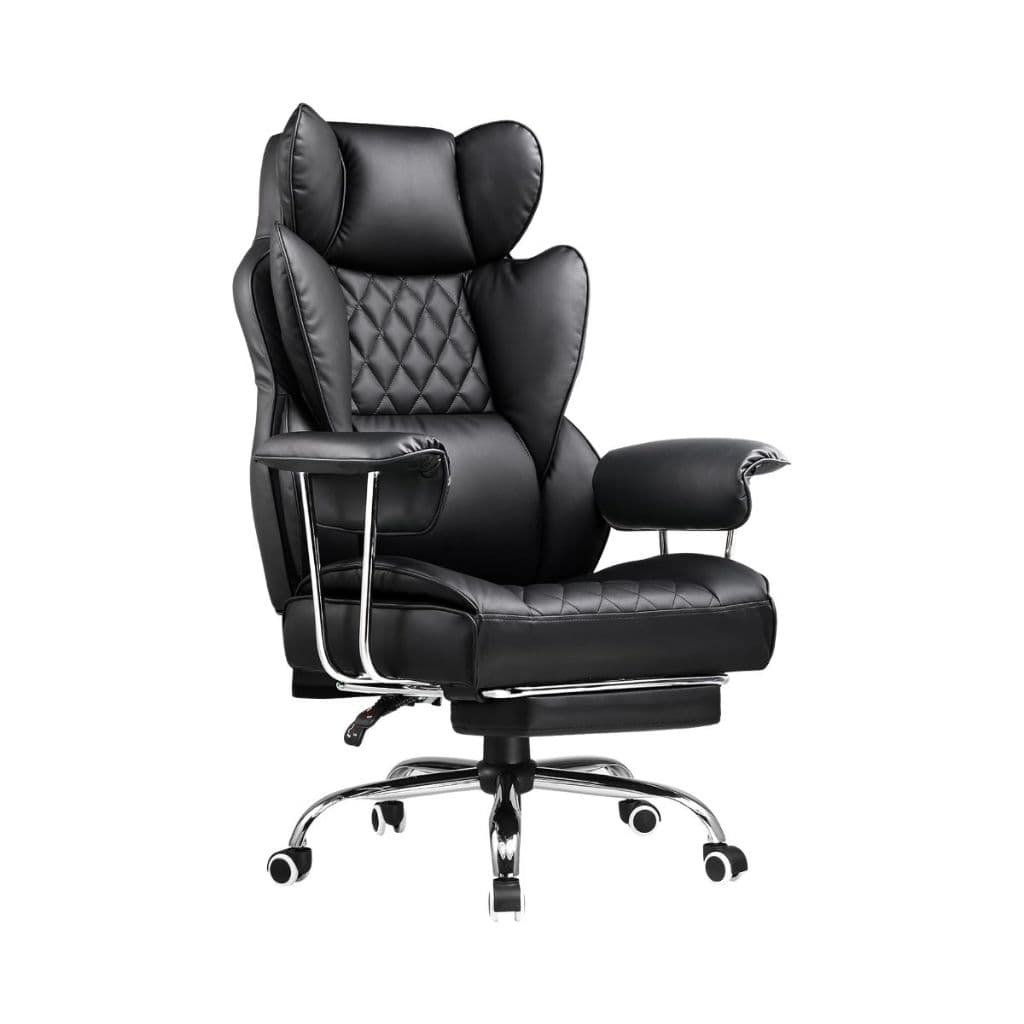 Cadeira Escritorio Poltrona Luxemburgo Gamer Ergonômica Couro Sintético Tecnológica Molas Ensacadas