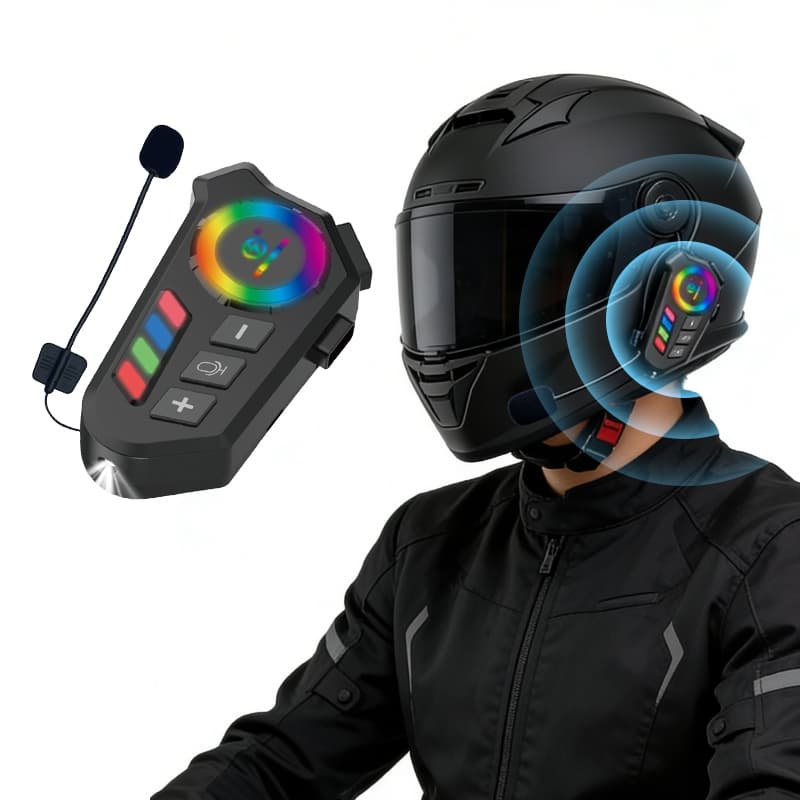 Fone de Ouvido Bluetooth para Capacete com Microfone Flexível ou Rígido
