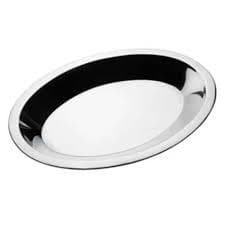 Travessa Oval Bandeja Rasa Inox 21 à 30 Cm Porção Bar Cozinha