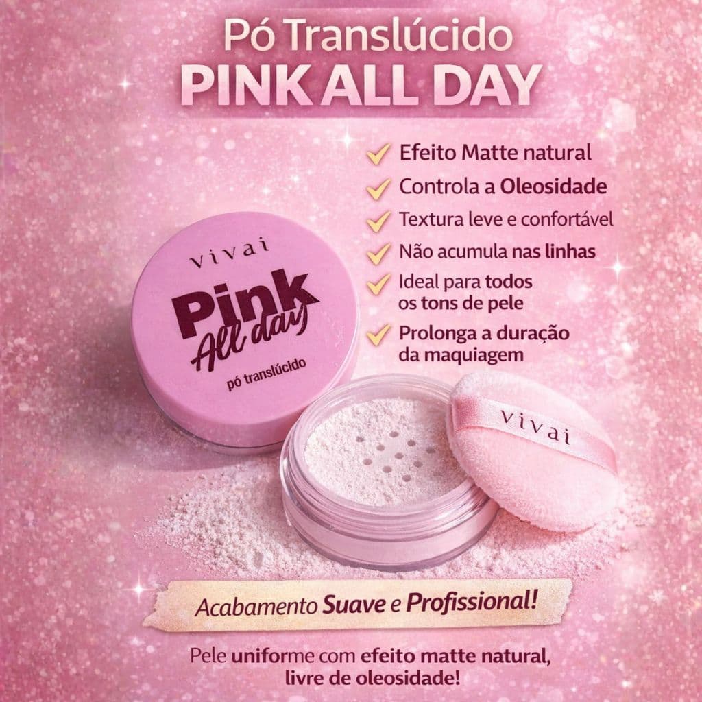 PÓ TRANBSLUCIDO PINK ALL DAY VIVAI