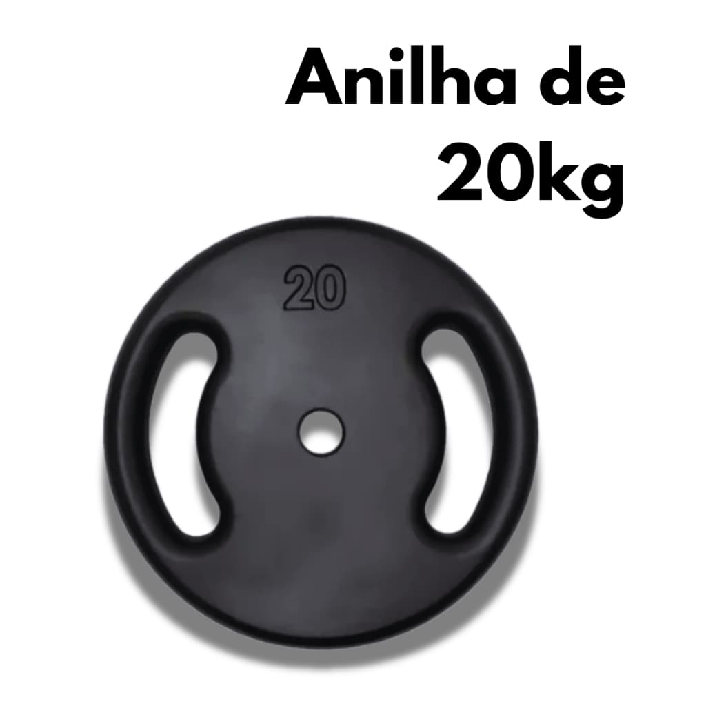 Anilha 20kg Pintada Musculação Treinamento Casa Levantamento Fitness