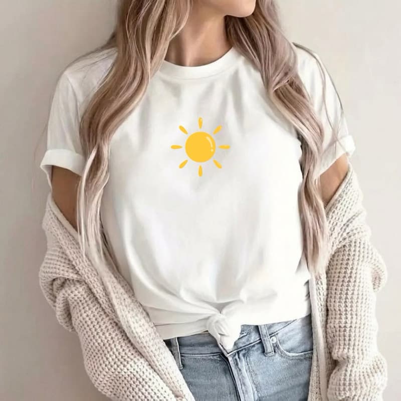 Blusa Feminina Para Praia Piscina Saída Confortável Estampadas