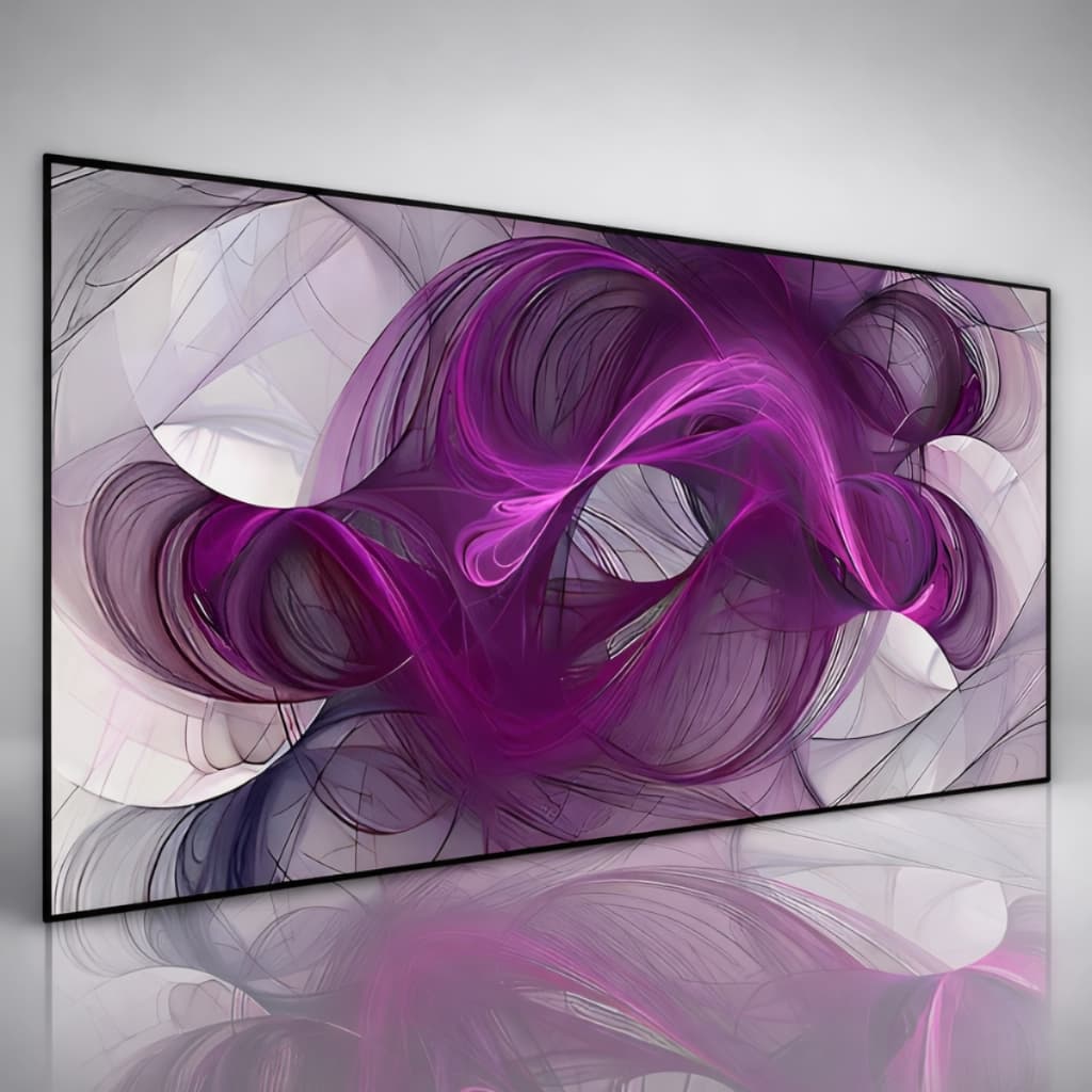 Quadro Decorativo Grande 112x80 Sala Quarto Linha Luxo Roxo Moderno HD