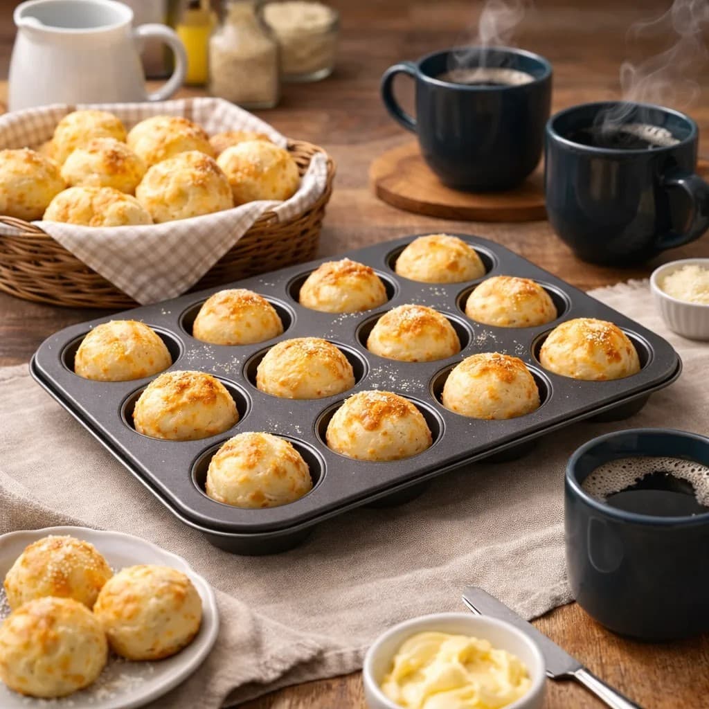Forma Cupcake Pao Queijo Antiaderente 12 Cavidades Aco Carbono Resistente Duravel