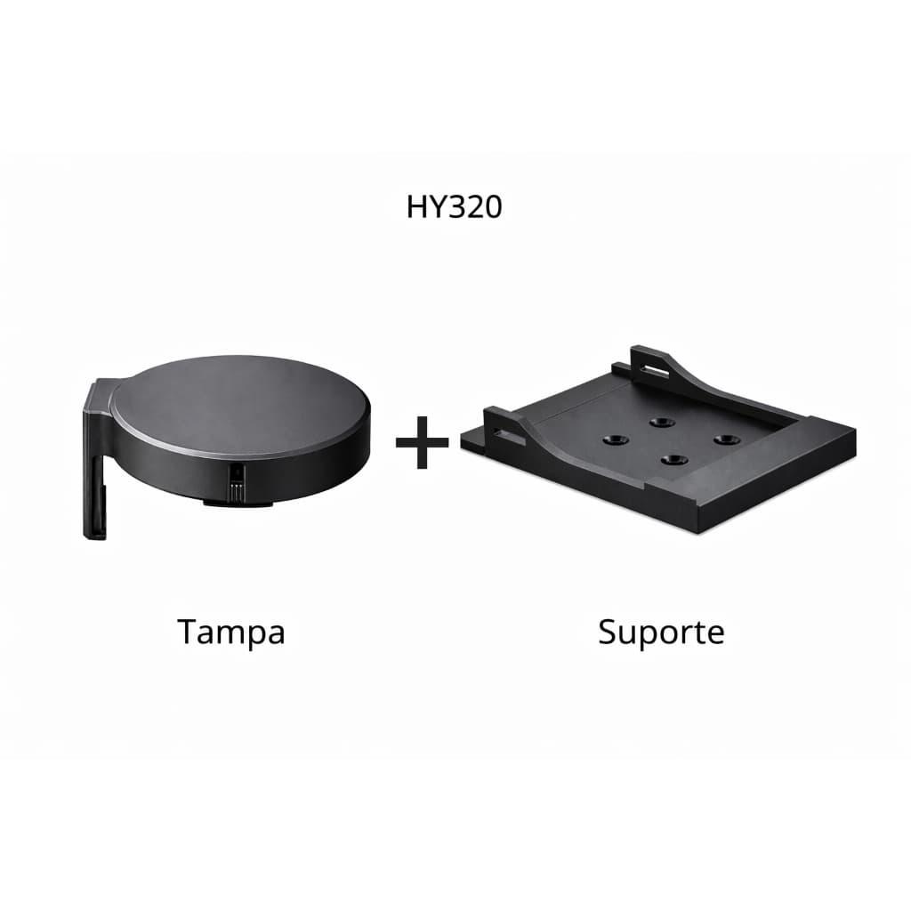 Suporte Projetor HY320 + Tampa Protetora | Fixação Segura + Proteção e Organização| Impressão 3D Premium | Envio Imedia