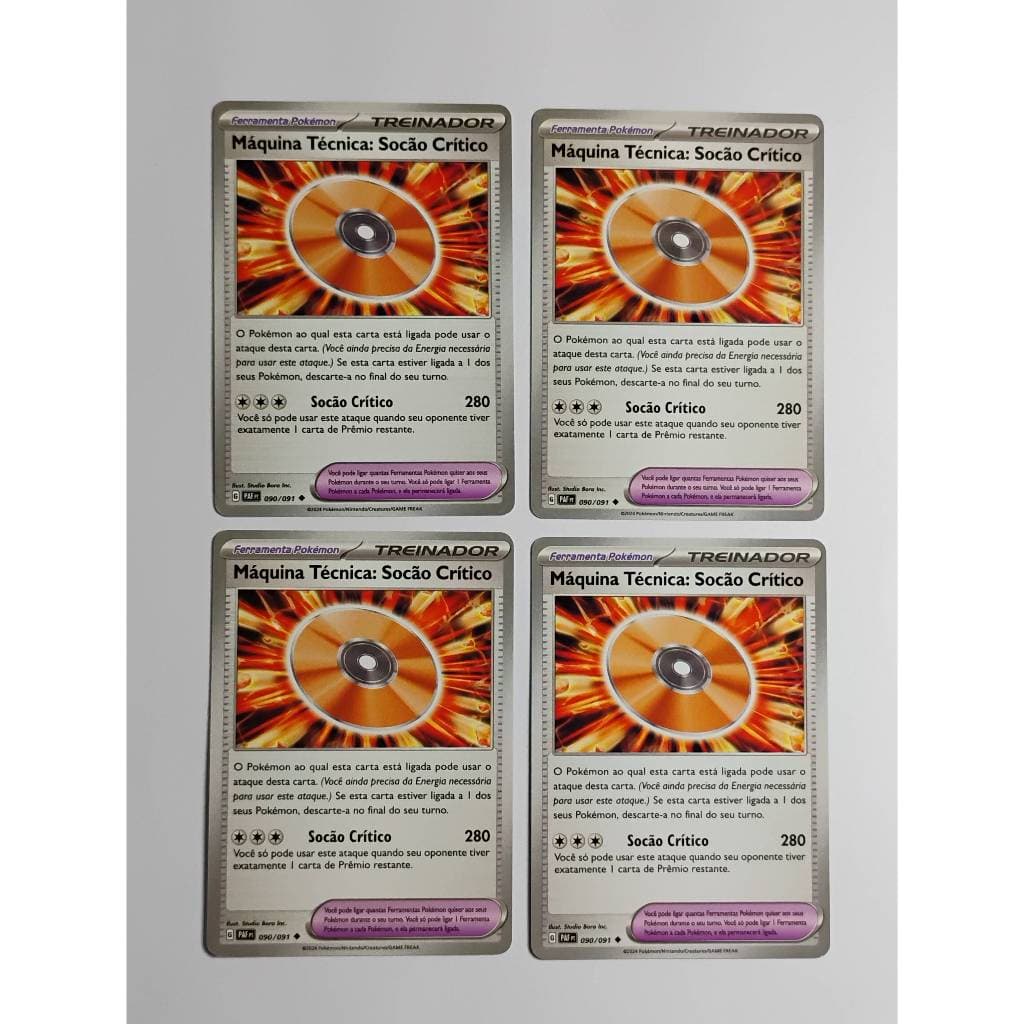 Kit 4 Máquina Técnica Socão Crítico 090/091 NM Destinos de Paldea (2024) Pokémon Estampas Ilustradas TCG Trading Card Ga