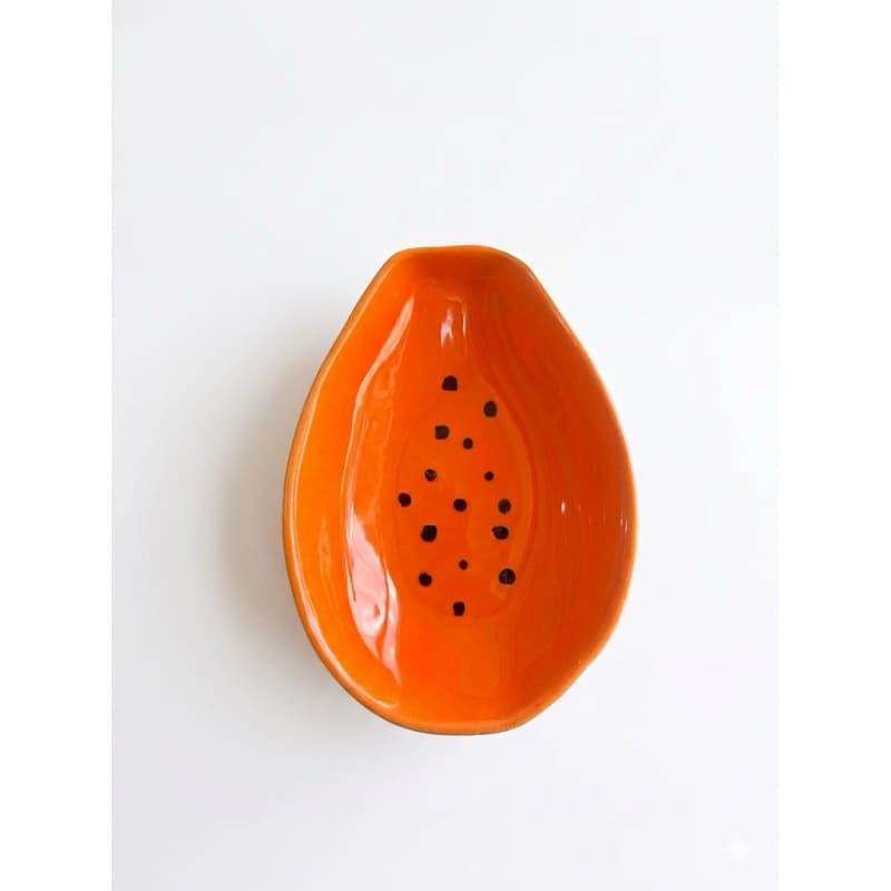 Bowl de Cerâmica Artesanal - Formato Mamão Papaia