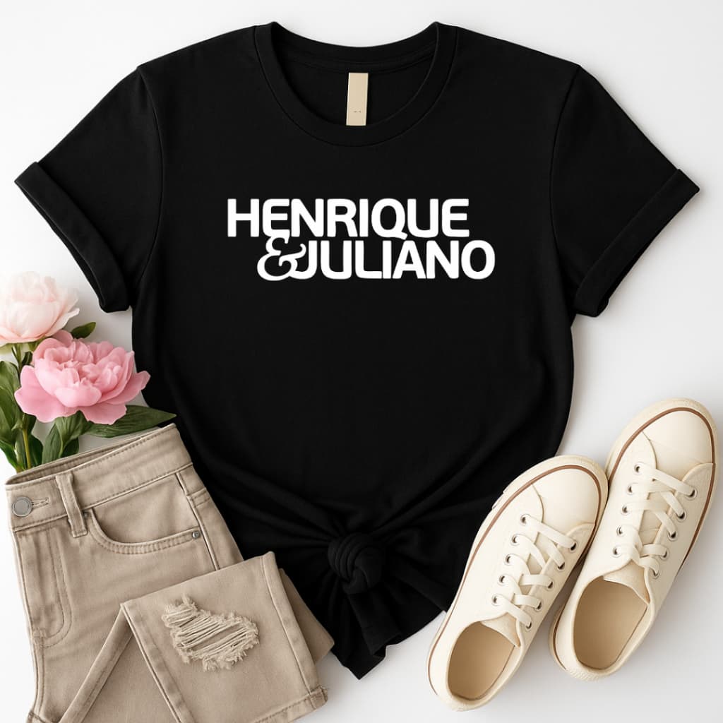 Camiseta Feminina Henrique e Juliano Camisa Sertaneja 100 Algodão Fio 30.1