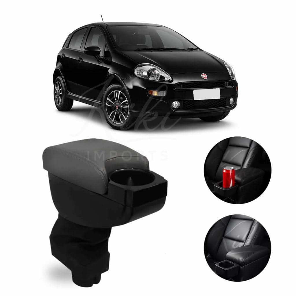 Apoio de Braço Encosto Fiat Punto e Linea 2007 a 2017 Console Central C/ Porta Copos e Porta Objetos