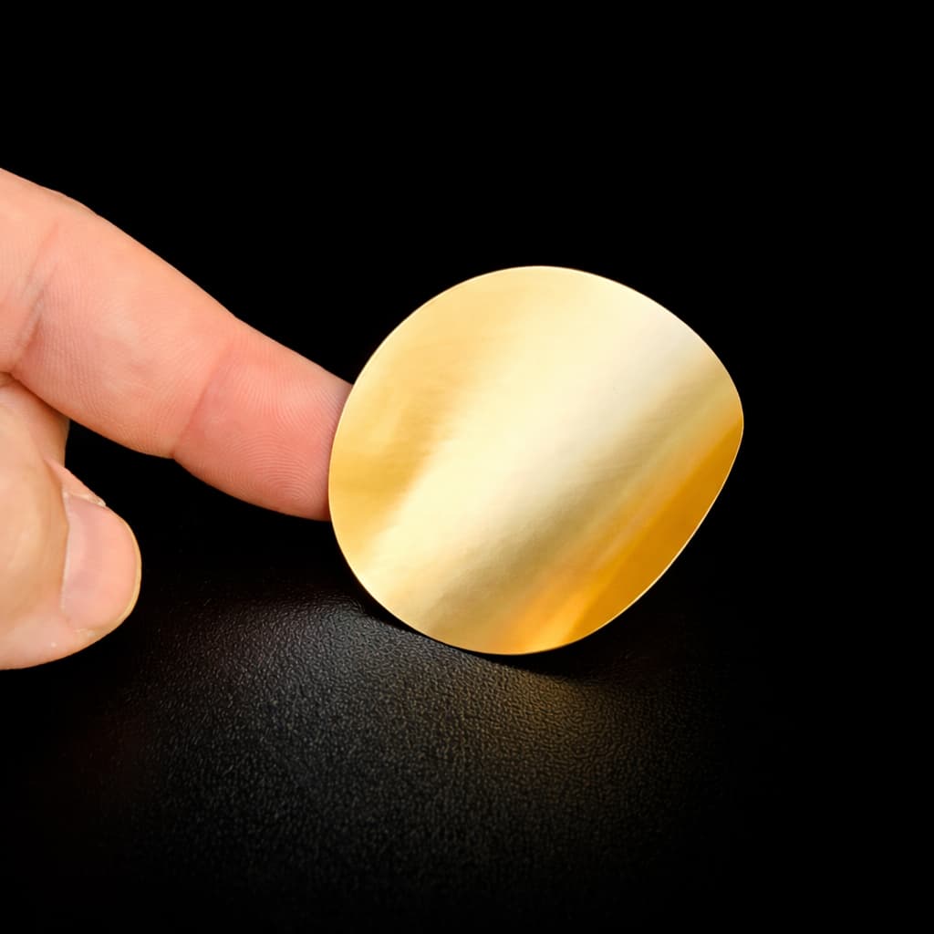 Etiqueta Dourada, Corte Liso 4x4cm P/ Chancela | Qualidade Superior | Muito Mais Cola