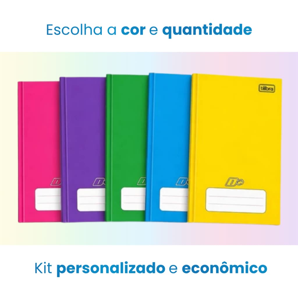 Caderno Universitário Brochura Capa Dura D+ Tilibra 96 Folhas Pautada