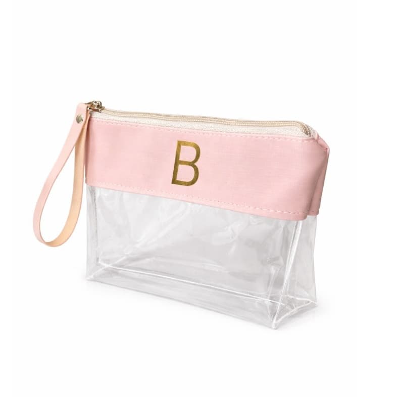 Necessaire Personalizada com iniciais e nomes em diferentes cores com visor impermeável