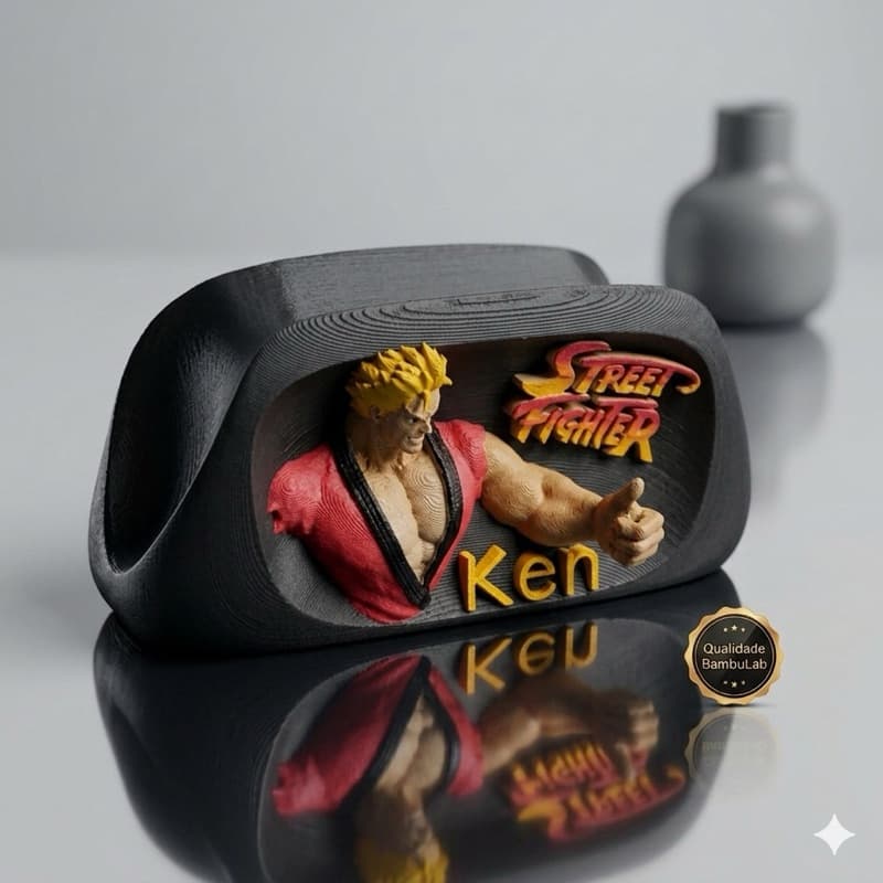 Suporte para Controle Nintendo Switch Pro – Edição Especial 3D - Mod. Street Fighter