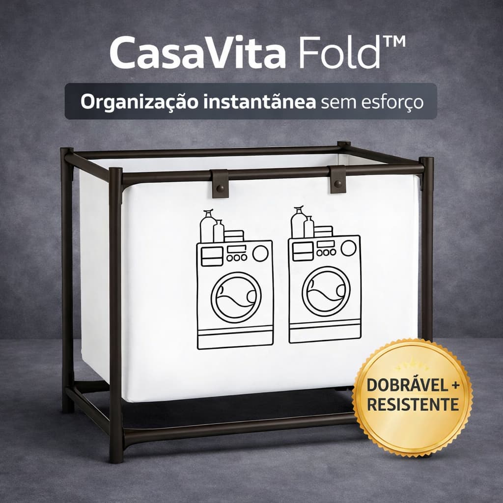 Cesto de Roupa Dobrável Grande Organizador Multiuso Resistente Lavável Porta Roupas Sujas Lavanderia