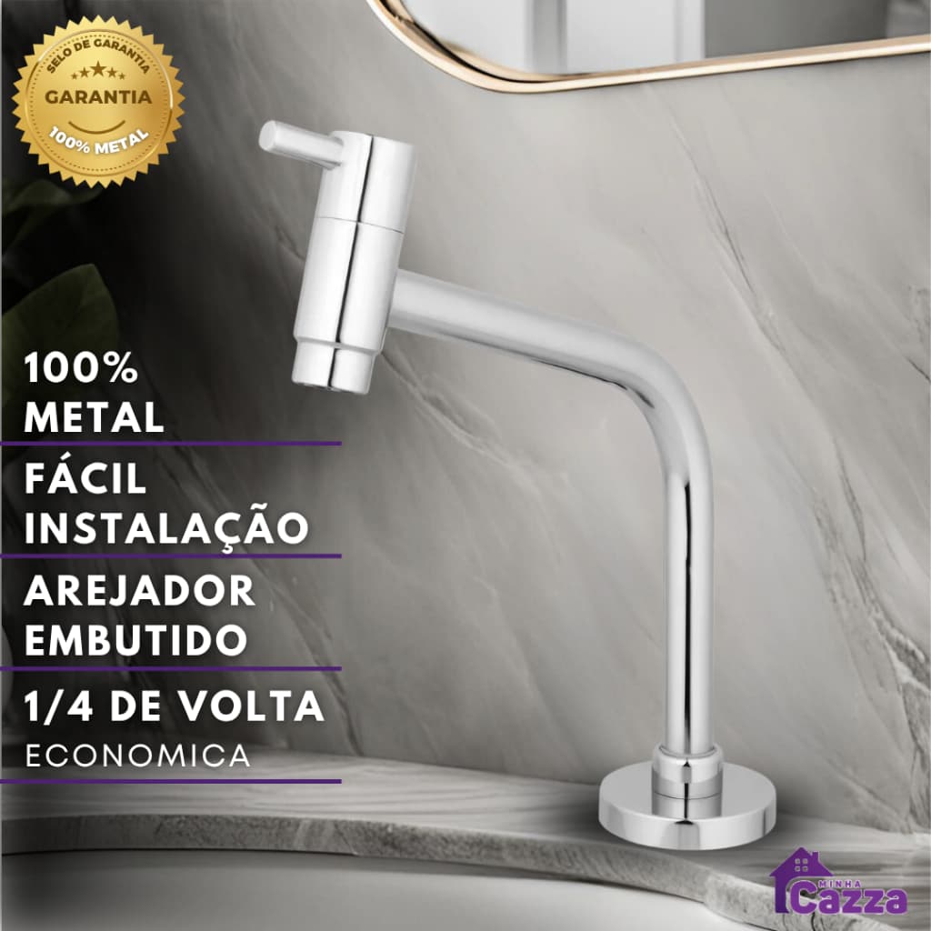 Torneira de Banheiro Metal Cuba Bancada Torneira Lavatório Banheiro Baixa