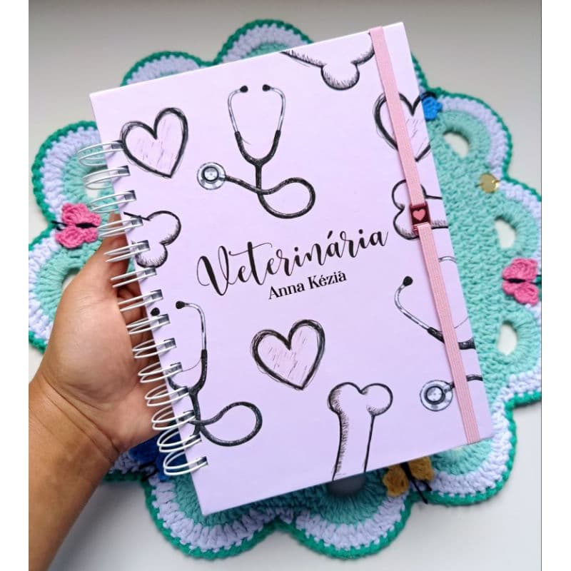 Caderno personalizado/tamanho A5/profissões/veterinária