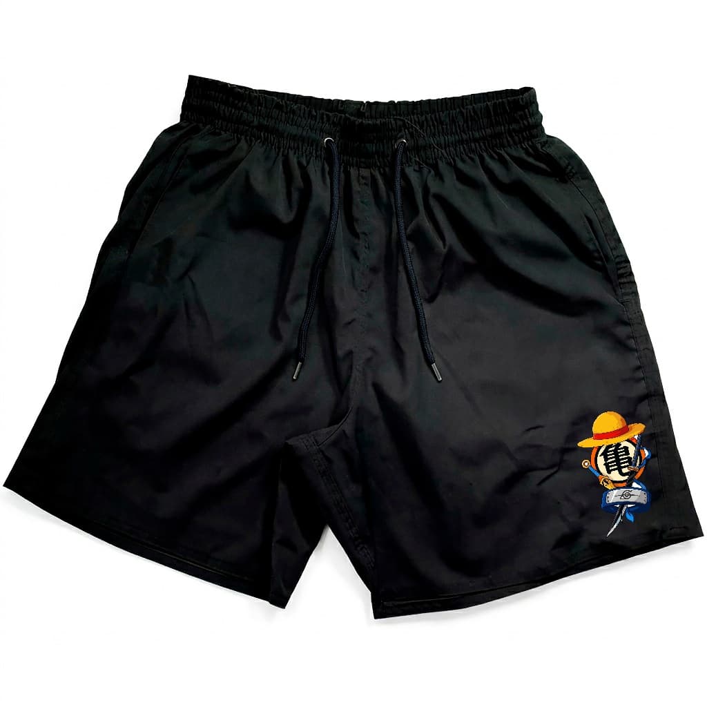 Bermuda Mauricinho Modelo Academia Anime Luffy Goku Esportivo Ideal para lazer Verão e esportes